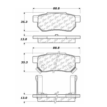Centric Parts Posi-Quiet Ext. Wear Pad, 106.03740 106.03740